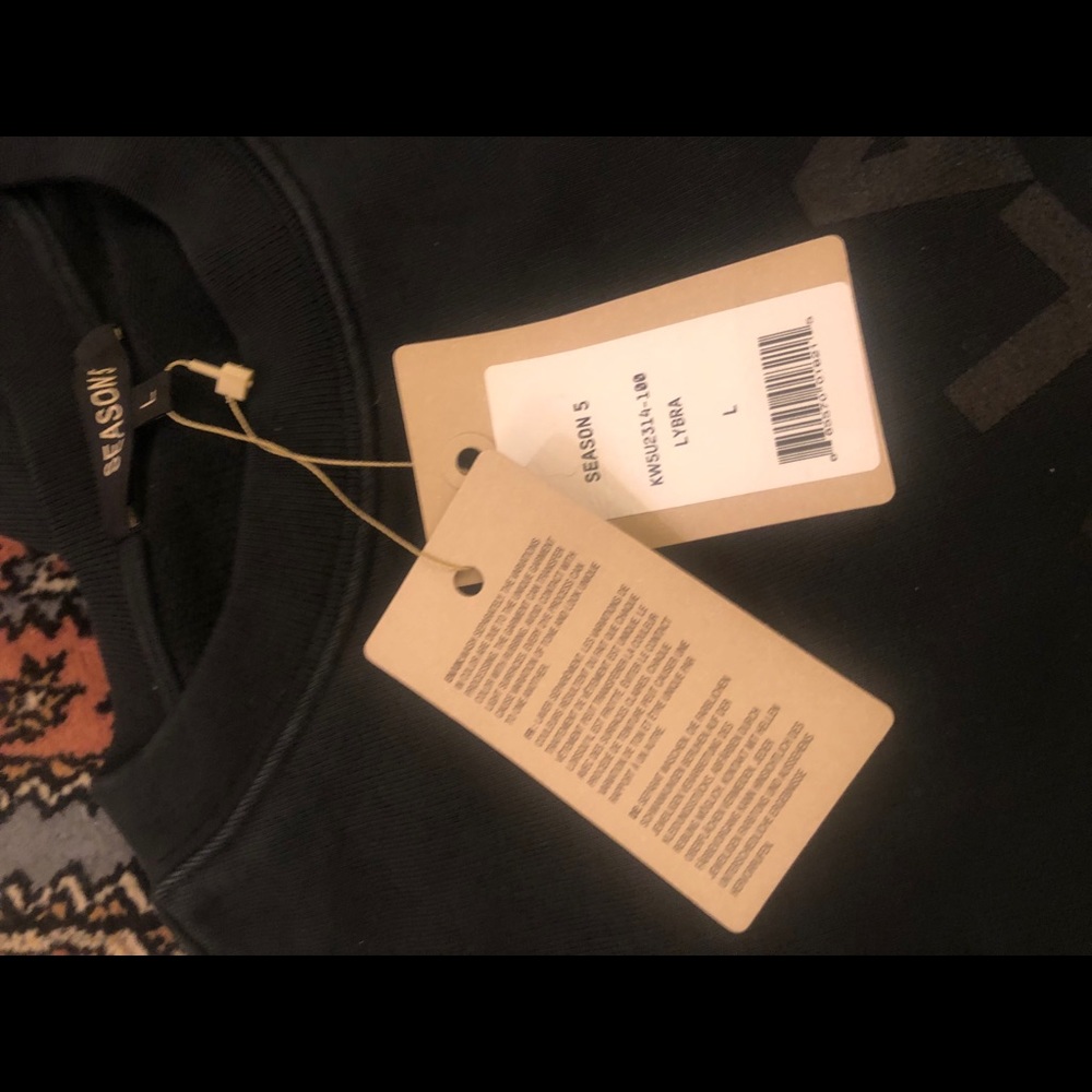Addidas - Yeezy - Calabasas Black Sweatshirt- LG - Picture 12 of 16